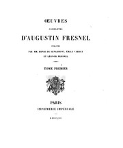 Cover of Œuvres complètes d'Augustin Fresnel by Augustin Jean Fresnel