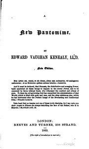 Cover of A new pantomime by Edward Vaughan Kenealy