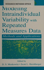 Cover of Modeling intraindividual variability with repeated measures data by Scott L. Hershberger
