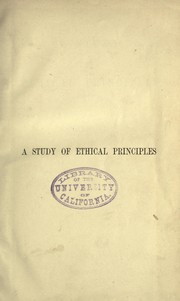Cover of A study of ethical principles by James Seth