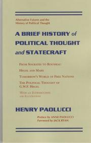 Cover of A brief history of political thought and statecraft by Henry Paolucci