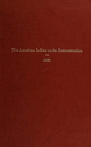 Front cover of The American Indian under reconstruction by Annie Heloise Abel