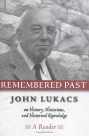 Cover of Remembered past by John Lukacs