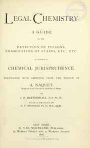 Cover of Legal chemistry by Alfred Naquet