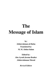 Front cover of The message of Islam by Abdur Rahman Al-Sheha