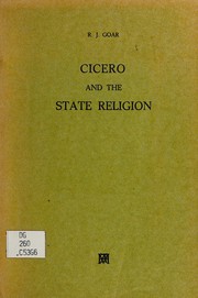 Front cover of Cicero and the state religion by Robert J. Goar
