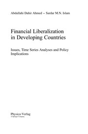 Cover of Financial liberalization in developing countries by Abdullahi Dahir Ahmed