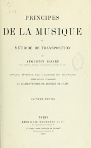 Front cover of Principes de la musique et méthode de transposition by Marie Gabriel Augustin Savard