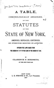 Cover of A table by Clarence F. Birdseye