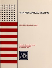 Front cover of General program of the 45th AIBS annual meeting by American Institute of Biological Sciences. Meeting