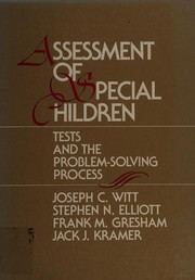 Front cover of Assessment of special children by Joseph C. Witt