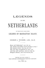 Front cover of Legends of the Netherlands by Gideon J. Tucker