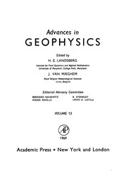 Front cover of Advances in geophysics by Helmut Erich Landsberg