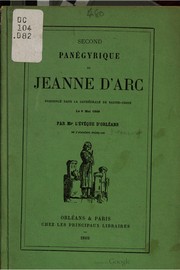 Cover of Second panégyrique de Jeanne d'Arc by Félix Dupanloup