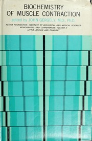 Front cover of Biochemistry of muscle contraction by J. Gergely