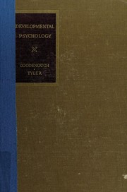 Cover of Developmental psychology by Goodenough, Florence Laura