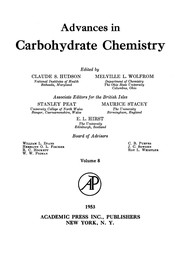 Front cover of Advances in carbohydrate chemistry by Unknown