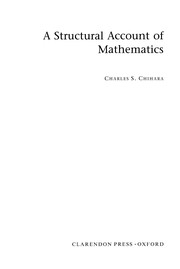 Front cover of STRUCTURAL ACCOUNT OF MATHEMATICS by Chihara, Charles S