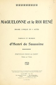Front cover of Maguelonne et le roi René by Unknown