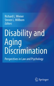 Front cover of Disability and aging discrimination by Richard L. Wiener
