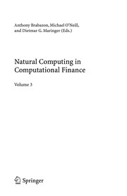 Cover of Natural Computing in Computational Finance by Anthony Brabazon