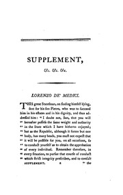 Front cover of Supplement to the anecdotes of some distinguished persons, chiefly of the present and two preceding centuries by Seward, William