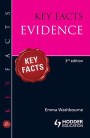 Cover of Key facts evidence by Emma Washbourne