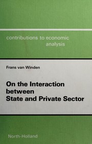 Front cover of On the interaction between state and private sector by F. A. A. M. van Winden