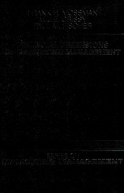Front cover of Financial dimensions of marketing management by Frank H. Mossman