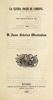 Cover of La u ltima noche de Camoens by Juan Federico Muntadas