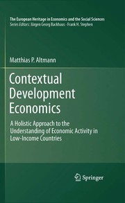 Cover of Contextual development economics by Matthias P. Altmann