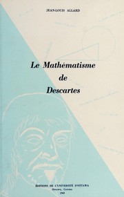 Front cover of Le mathématisme de Descartes by Jean-Louis Allard