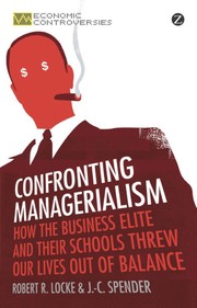 Cover of Confronting Managerialism by Robert R. Locke