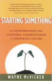 Cover of Starting Something by Wayne McVicker