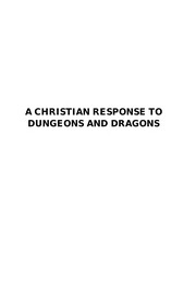 Front cover of Christian Response to Dungeons and Dragons by Peter J. Leithart