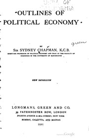 Front cover of Outlines of political economy by Sir Sydney John Chapman