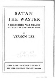 Cover of Satan, the waster by Vernon Lee