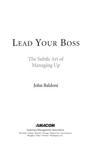 Cover of Lead your boss by John Baldoni