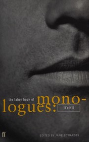 Front cover of The Faber book of monologues for men by Jane Edwardes