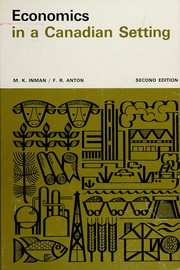 Cover of Economics in a Canadian setting by Mark Keith Inman