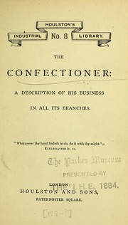 Cover of The confectioner by Unknown