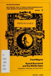 Front cover of Rudolf Borchardt and the Middle Ages by Wagner, Fred