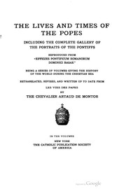 Front cover of The lives and times of the popes by Artaud de Montor