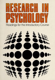 Front cover of Research in psychology by B. L. Kintz