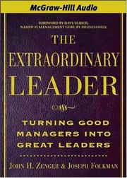 Cover of The Extraordinary Leader by John H. Zenger