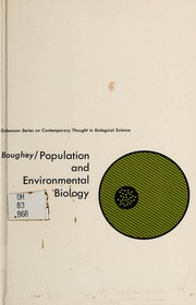 Front cover of Population and environmental biology by Arthur S. Boughey