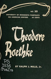 Cover of Theodore Roethke by Ralph J. Mills
