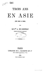 Cover of Trois ans en Asie (de 1855 à 1858) by Arthur, comte de Gobineau