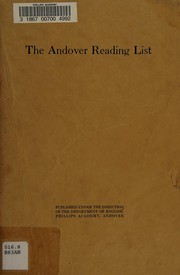 Front cover of The Andover reading list by Alan Rogers Blackmer