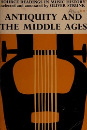 Front cover of Antiquity and the middle ages by W. Oliver Strunk